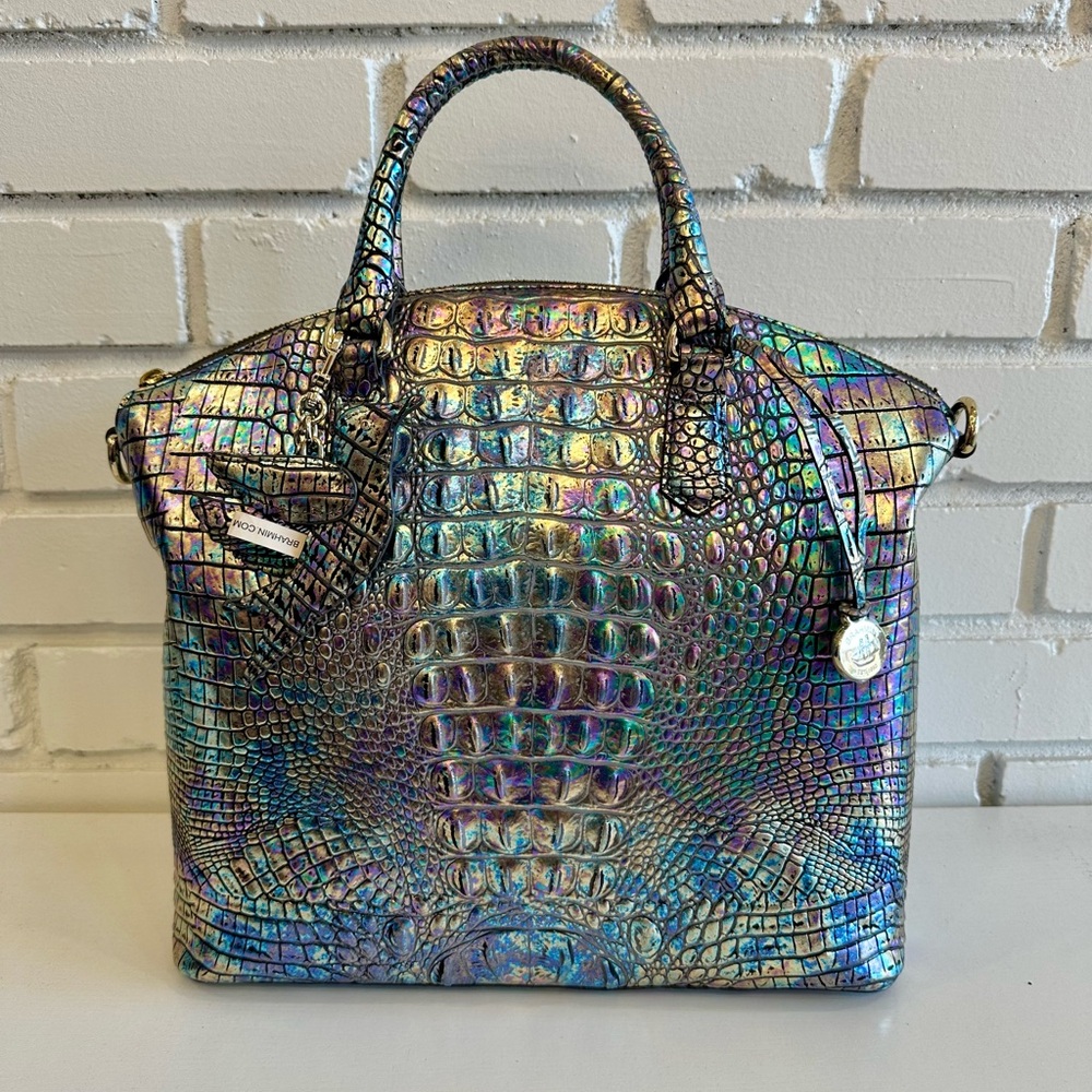 Brahmin Iridescent Satchel Bag